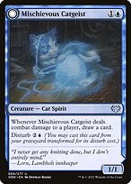 Mischievous Catgeist // Catlike Curiosity - Innistrad: Crimson Vow