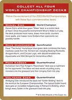 2003 World Championships Ad - World Championship Decks 2003