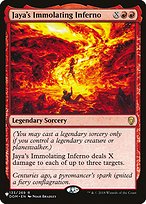 Jaya's Immolating Inferno - The List