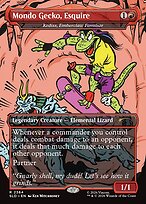 Mondo Gecko, Esquire (Kediss, Emberclaw Familiar) - Secret Lair Drop - Borderless