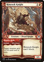Rimrock Knight // Boulder Rush - Throne of Eldraine - Showcase