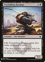 Unyielding Krumar - The List