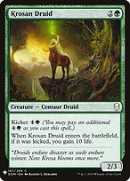 Krosan Druid - The List