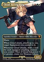 Cloud, Ex-SOLDIER - Final Fantasy Commander - Surge Foil, Borderless