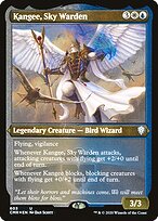 Kangee, Sky Warden - Commander Legends - Etched Foil