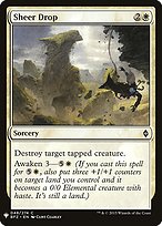 Sheer Drop - The List