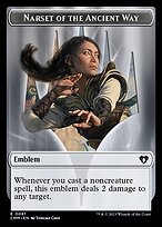 Narset of the Ancient Way Emblem - Commander Masters Tokens