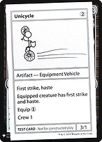 Unicycle - Mystery Booster Playtest Cards 2019