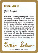 Brian Selden Bio - World Championship Decks 1998