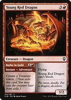 Young Red Dragon // Bathe in Gold - Commander Legends: Battle for Baldur's Gate