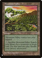 Mountain Valley - The List