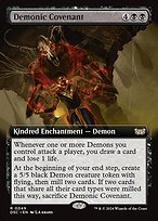 Demonic Covenant - Duskmourn: House of Horror Commander - Extended Art