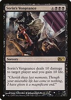 Sorin's Vengeance - The List