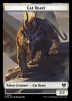 Cat Beast - Commander Masters Tokens