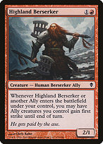Highland Berserker - Zendikar