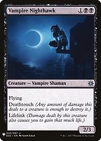 Vampire Nighthawk - The List