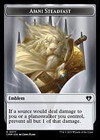 Ajani Steadfast Emblem - Commander Masters Tokens