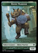 Rhino Warrior - Murders at Karlov Manor Commander Tokens