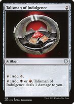 Talisman of Indulgence - Forgotten Realms Commander