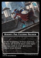 Bounty: Paq, Fleeting Filcher // Wanted! - Outlaws of Thunder Junction Commander Tokens